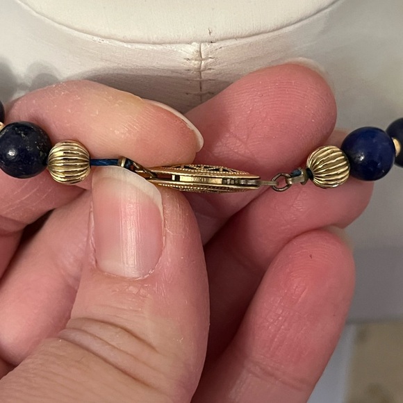 Cloisonné and Stone Necklace - Picture 7 of 9